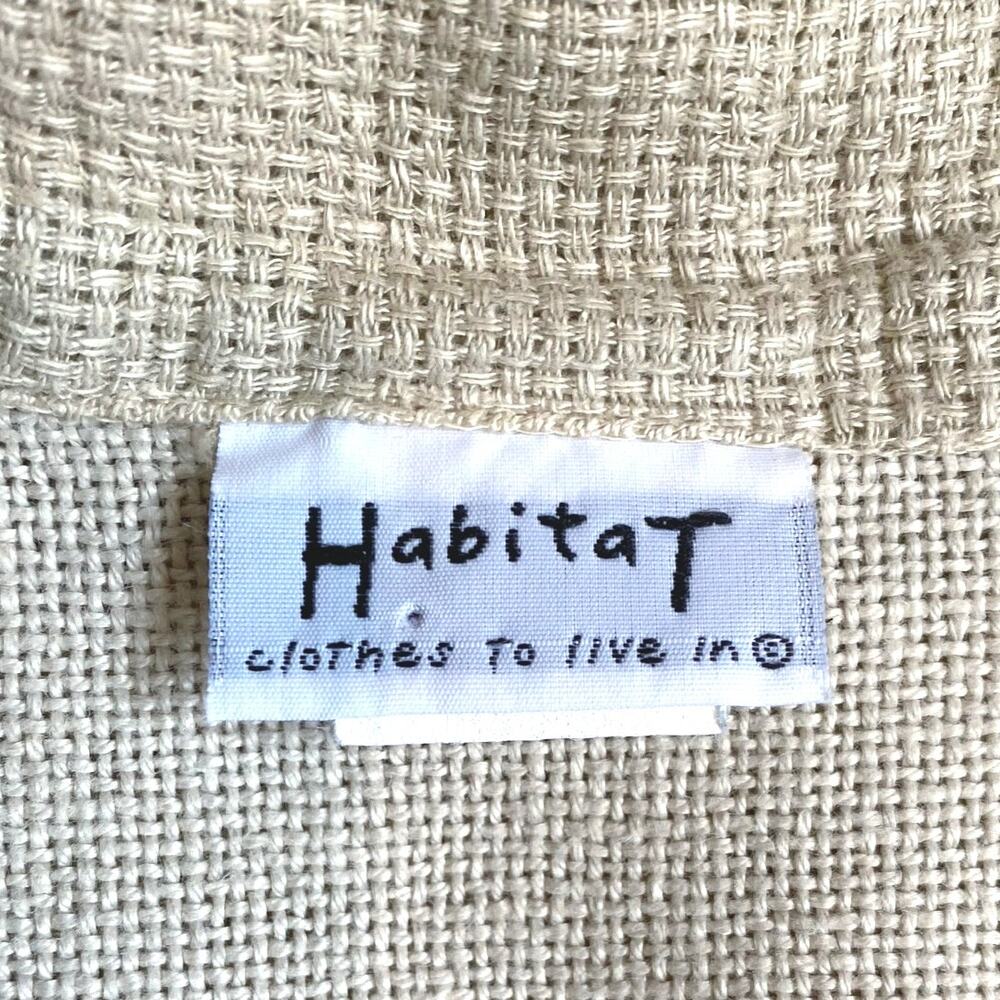 HABITAT 100% Linen Woven‎ Tweed Lightweight Blazer Jacket SZ M Neutral Lagenlook - Picture 8 of 12